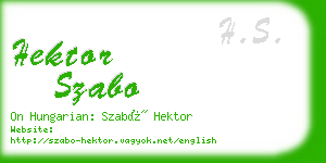 hektor szabo business card
